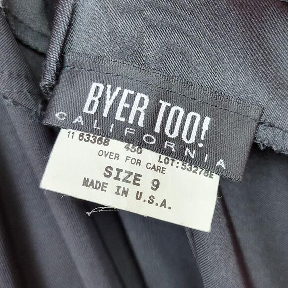 Vintage 90s Black Satin Glitter Floral Maxi Dress - Picture 7 of 7